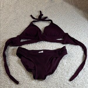 Women's Burgundy Bikini Set
